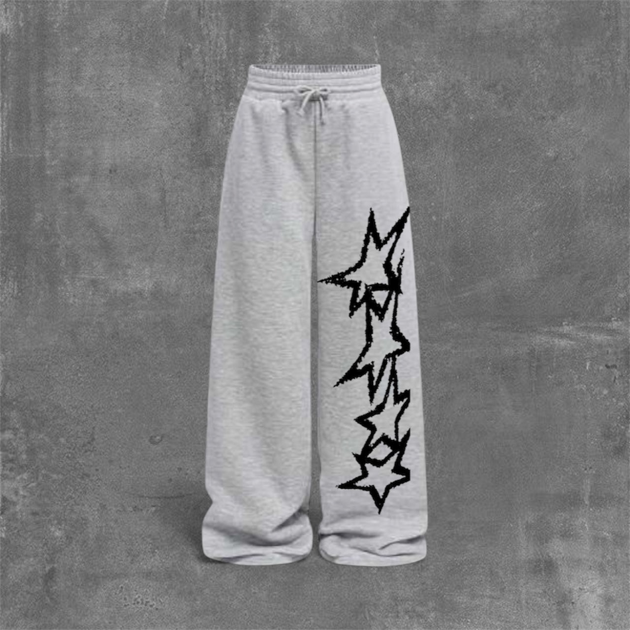 DISTORTED STAR Wide-Leg Sweatpants