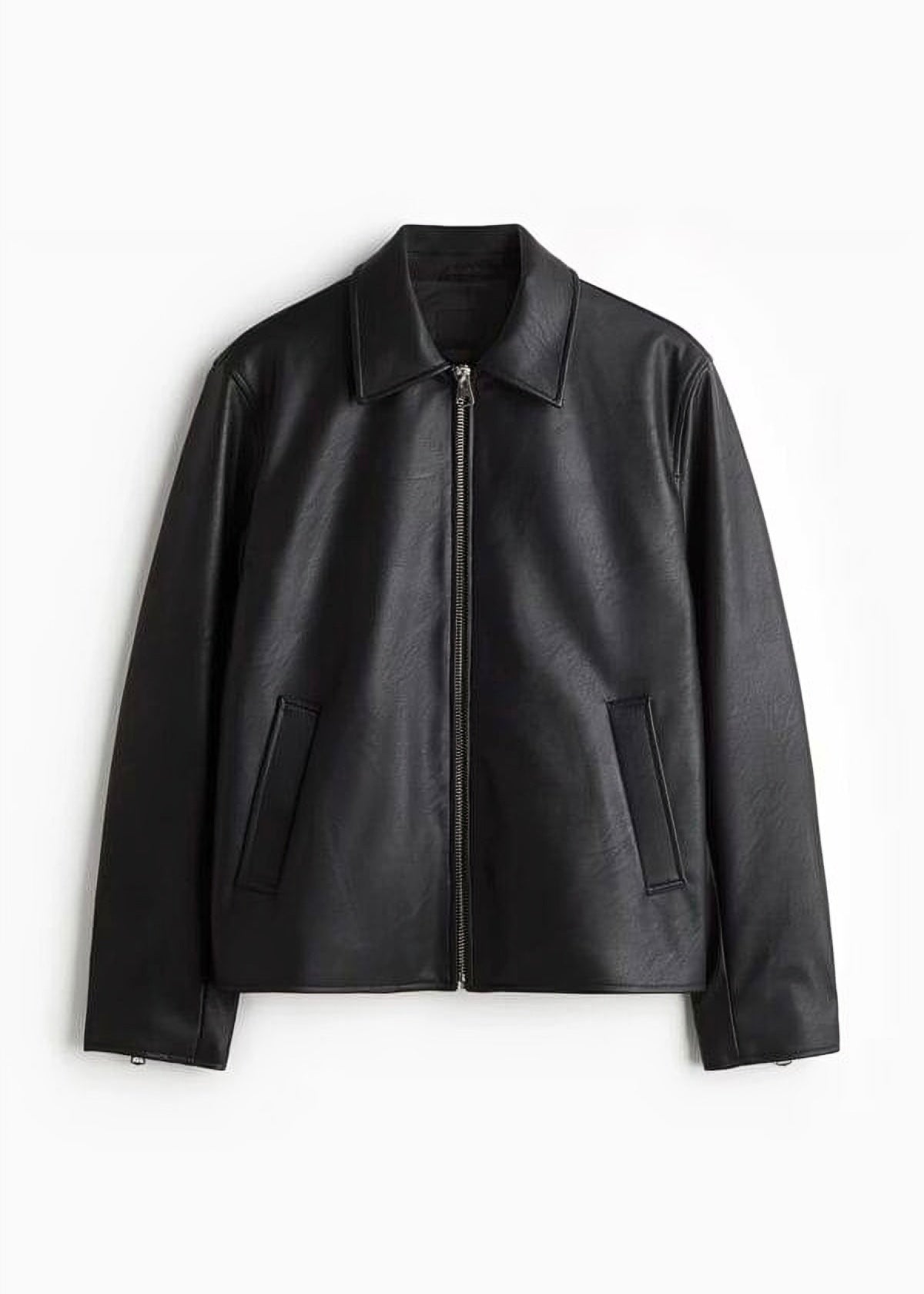 Premium Black Boxy fit Unisex Leather Jacket