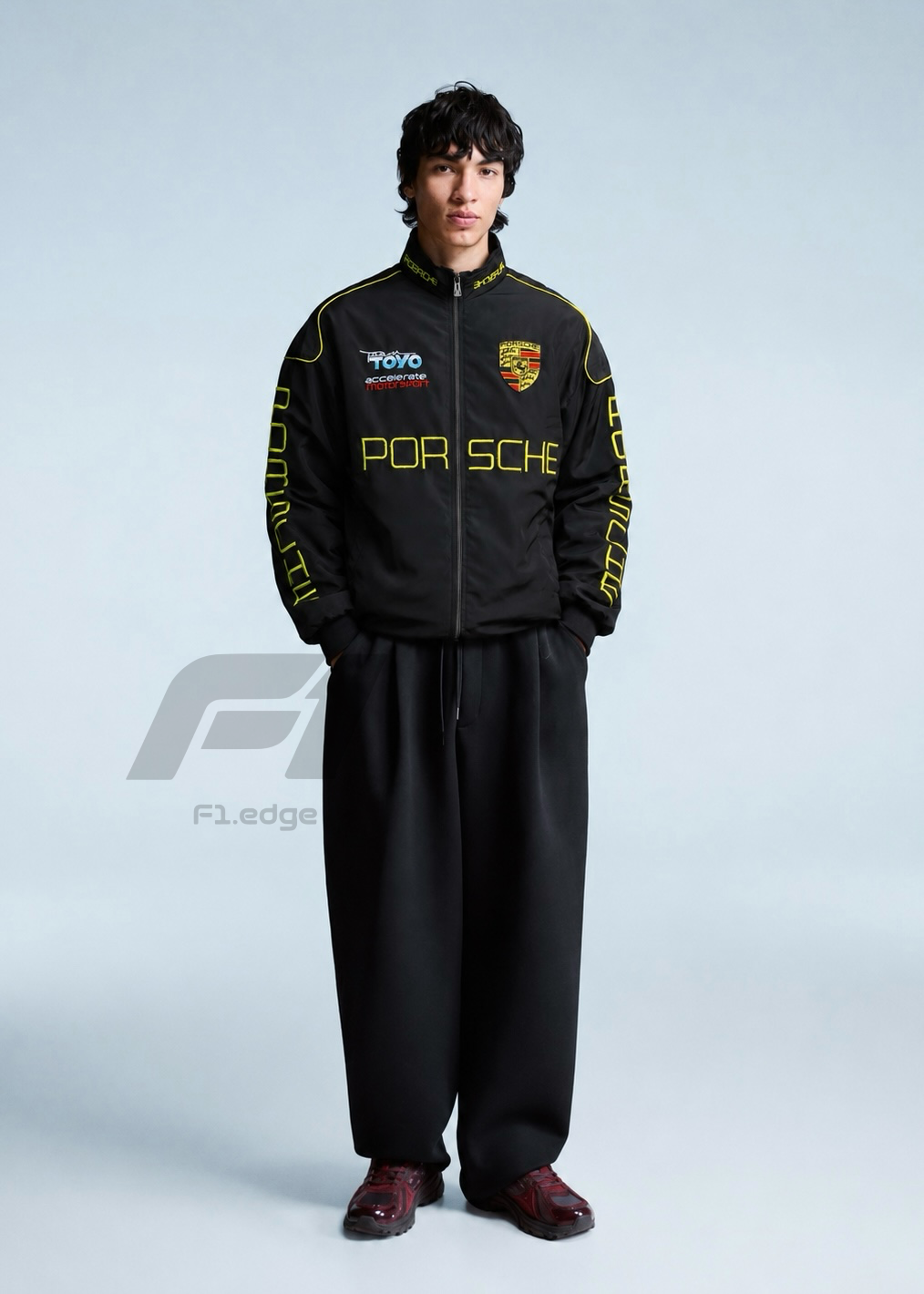 Porsche embroidery Unisex Racing Jacket