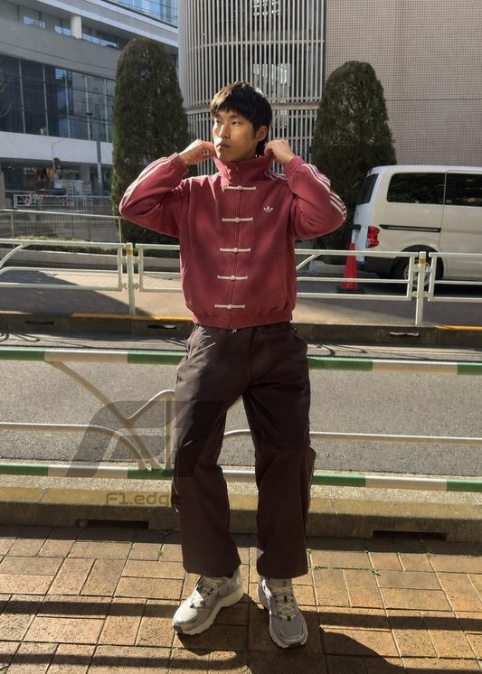 Premium Maroon Cny Suede Unisex  Jacket