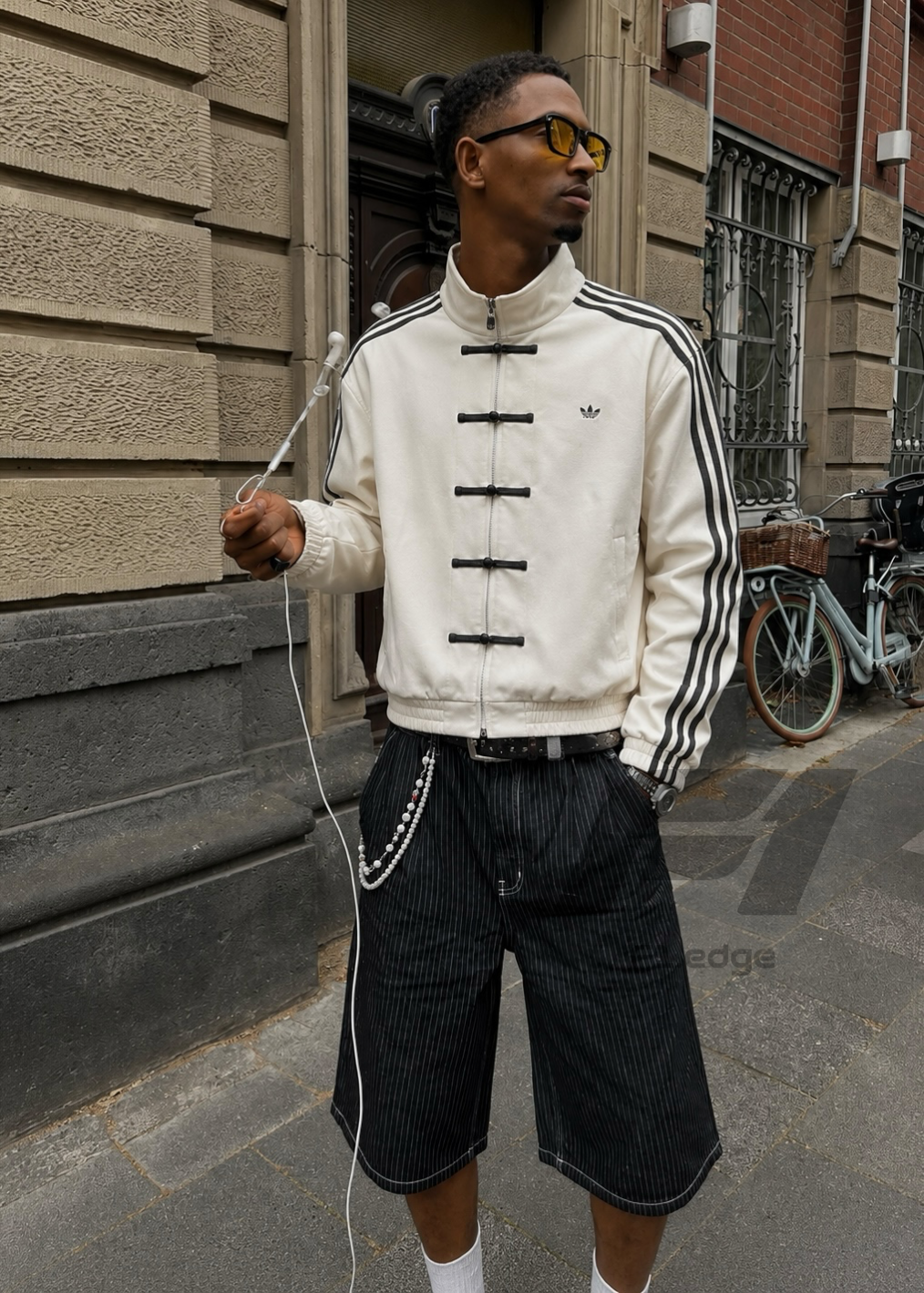 Premium Creme Cny Suede Unisex  Jacket