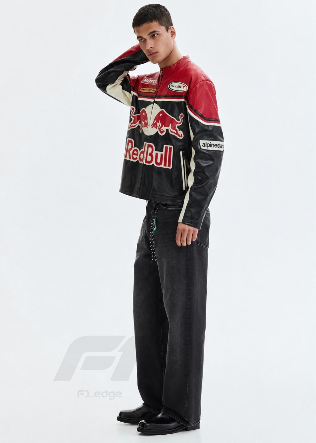 Red Bull Leather Jacket – Premium F1 Racing Style