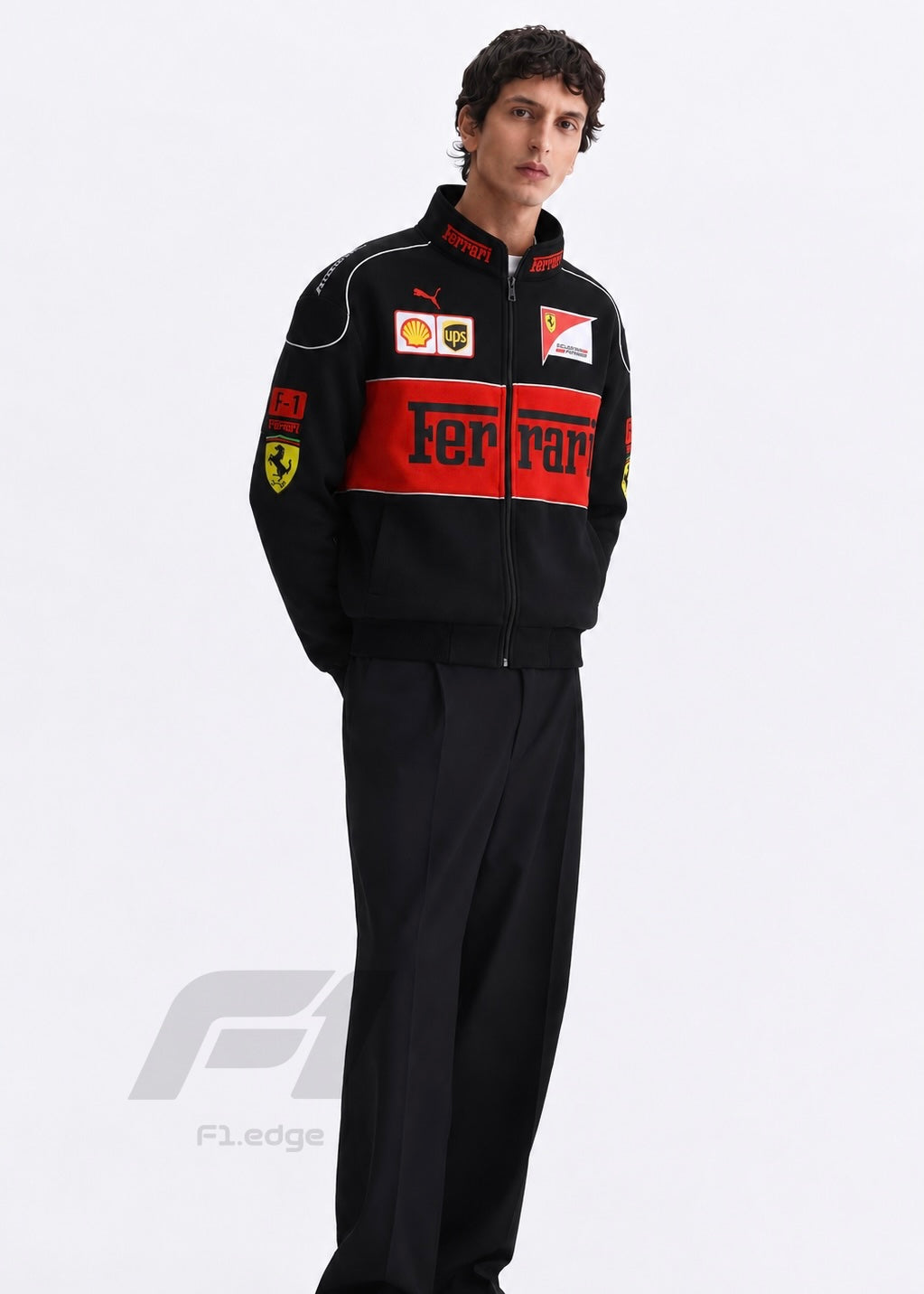 F1 Black Ferarri Unisex Jacket|F1Edge