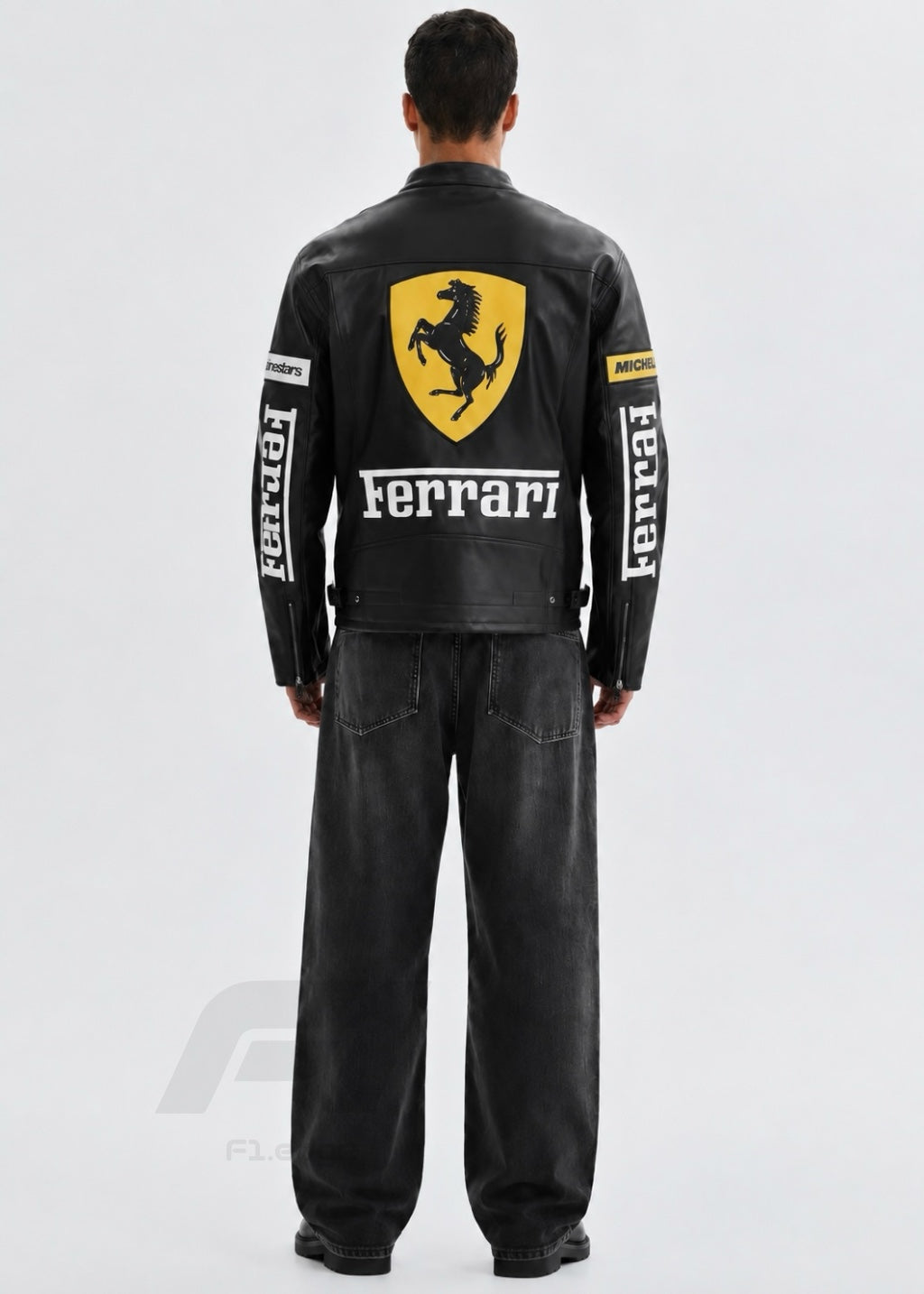 Premium Black Ferarri Unisex Leather Jacket