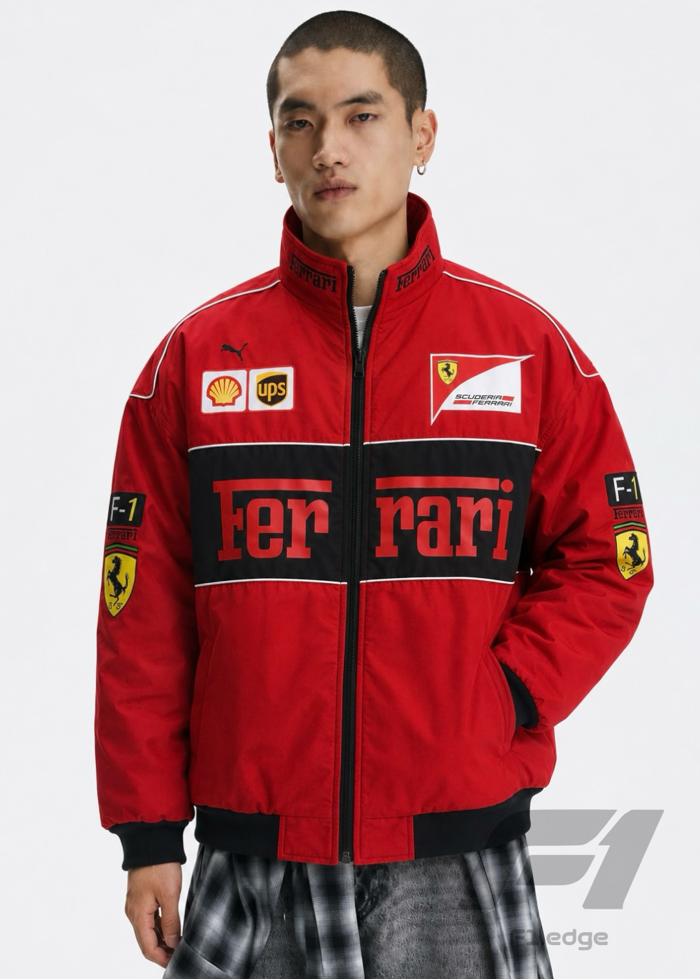 Red Ferarri Parachute Printed Unisex Jacket
