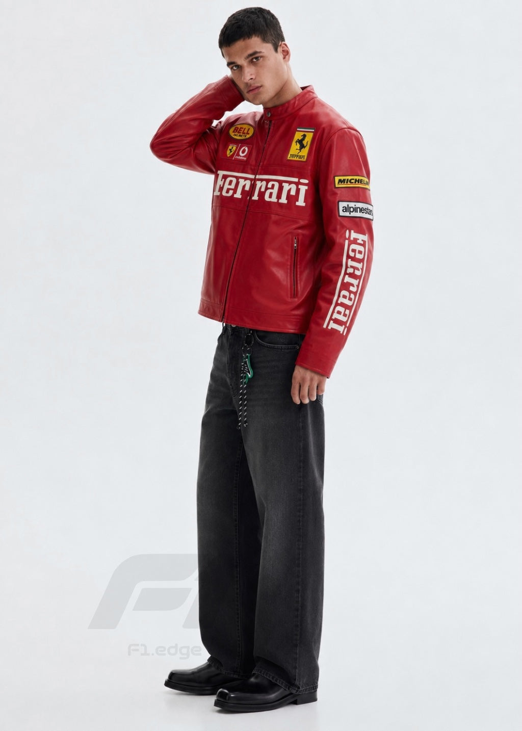 Premium Red Ferarri Unisex Leather Jacket |F1Edge
