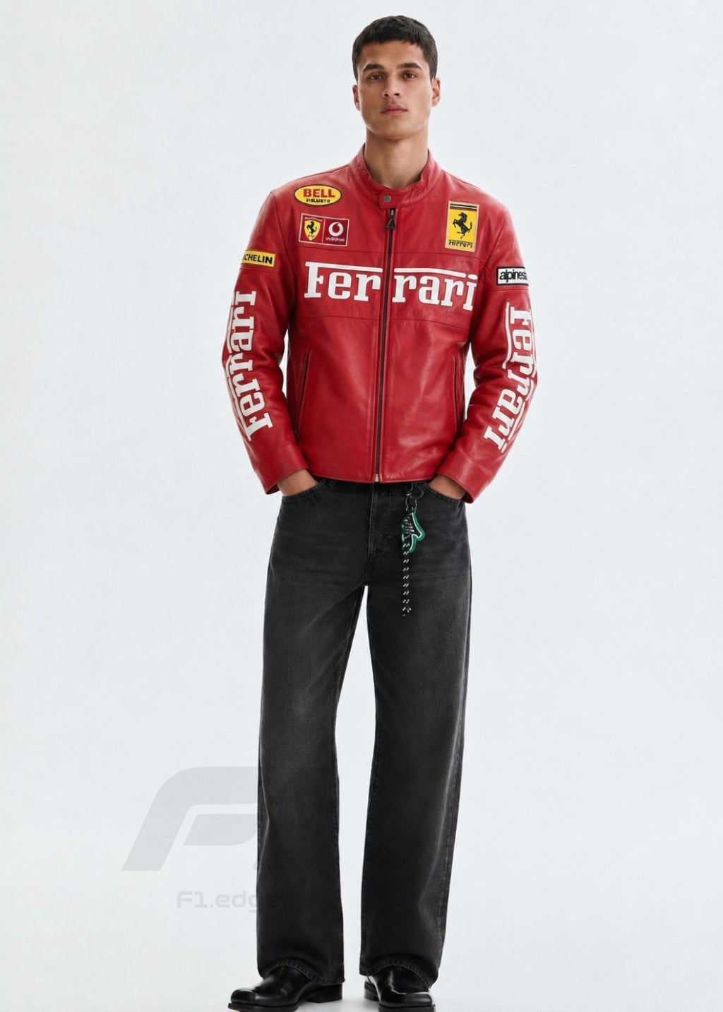 Premium Red Ferarri Unisex Leather Jacket |F1Edge