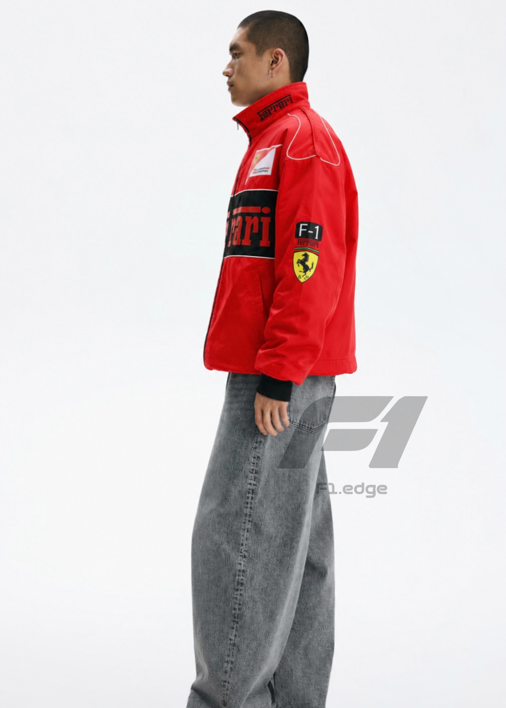Red Ferarri Parachute Printed Unisex Jacket