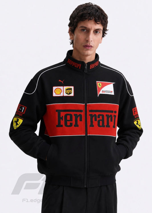F1 Black Ferarri Unisex Jacket|F1Edge