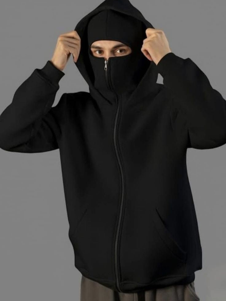 Oversized Balaclava Zip Up hoodie
