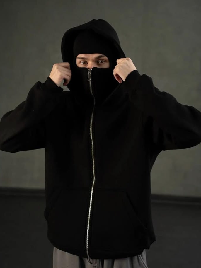 Oversized Balaclava Zip Up hoodie