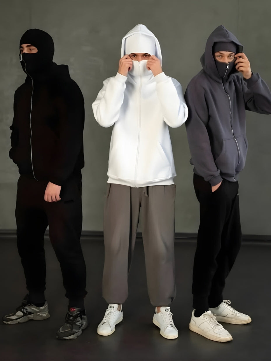 Oversized Balaclava Zip Up hoodie